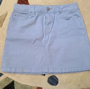 Light blue denim skirt